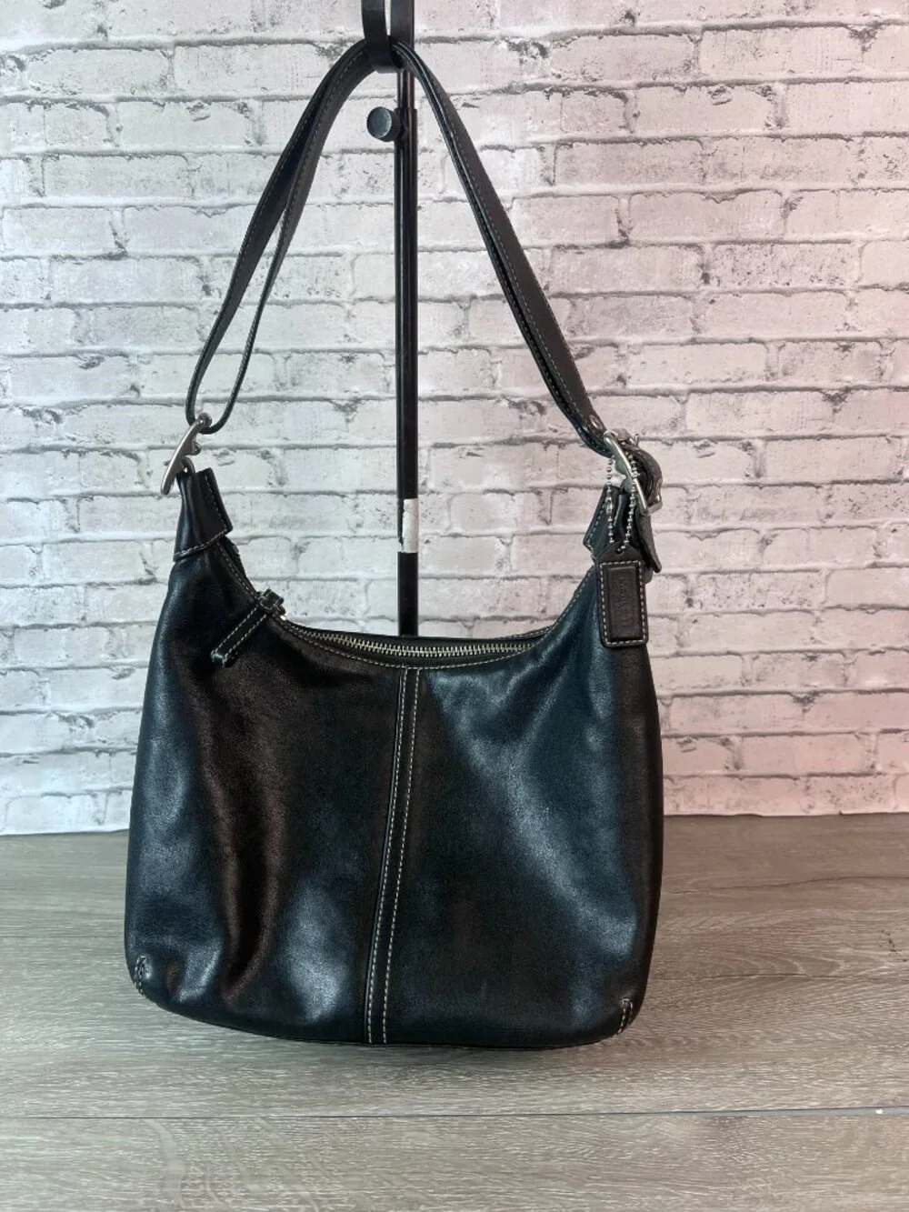 COACH Vintage Legacy Ergo Hobo Convertible Crossbody Shoulder Bag Black 9566